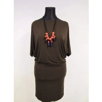 Sukienka Annie z podwójnym dołem - rękaw 3/4 kimono